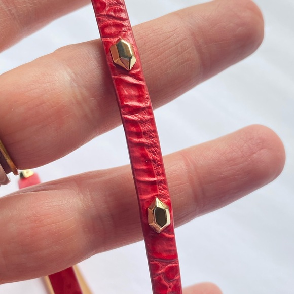 Stella & dot- red Hudson- wrap around red studded bracelet - Picture 3 of 8